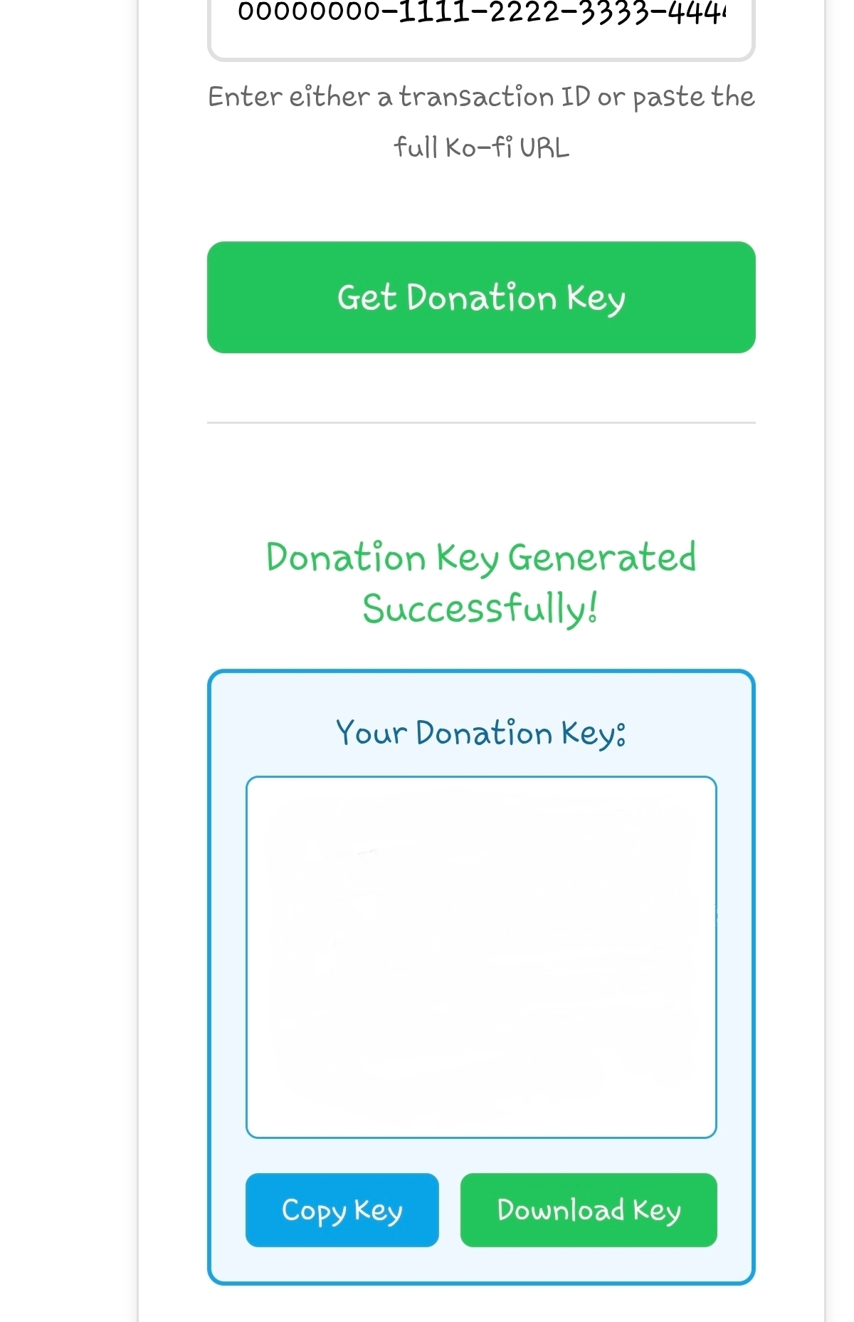 Donation Key